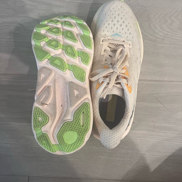 Hoka Cream and Orange Athletic Shoes - Picture 3 of 3